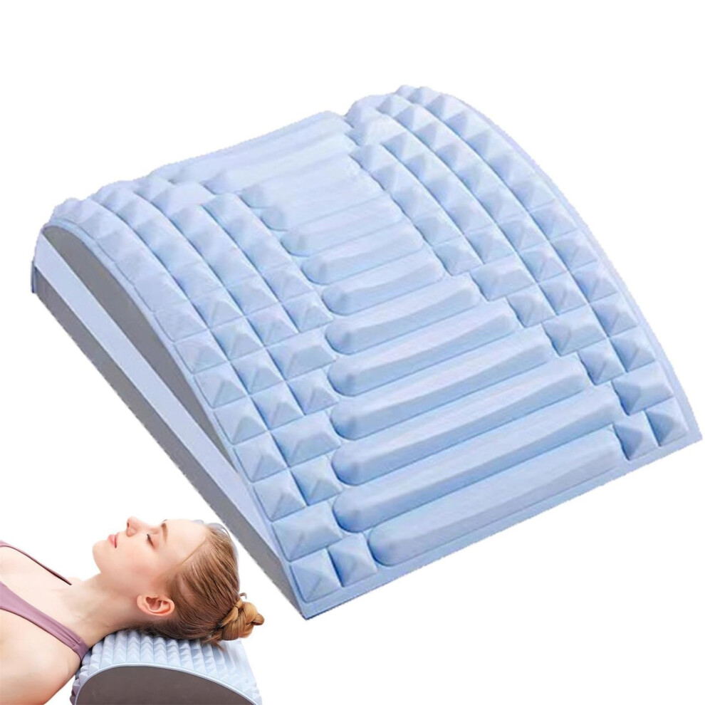 Blue Neck Back Stretcher For Lower Back Pain Relief, Cervical Traction,