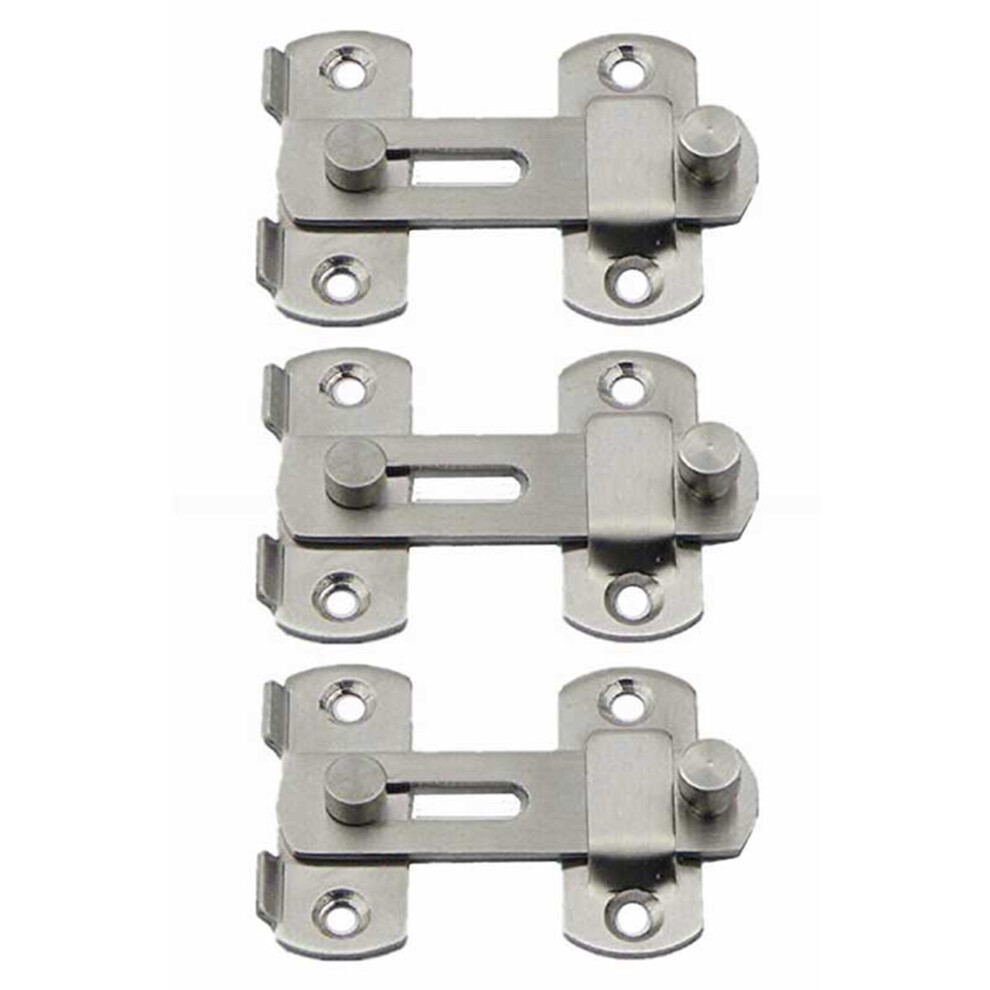 3X 20X50x70mm Stainless Steel Home Safety Gate Door Bolt Latch Slide Lock Hardware 4712591927388