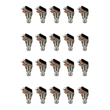 Guitar Effects Pedal Box Momentary SPST Button Stomp Foot Push Button Pack of 20