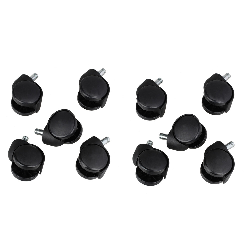 10 X Replacement Office Computer Chair Stem Swivel Castors Casters Wheels Black 4712030759570