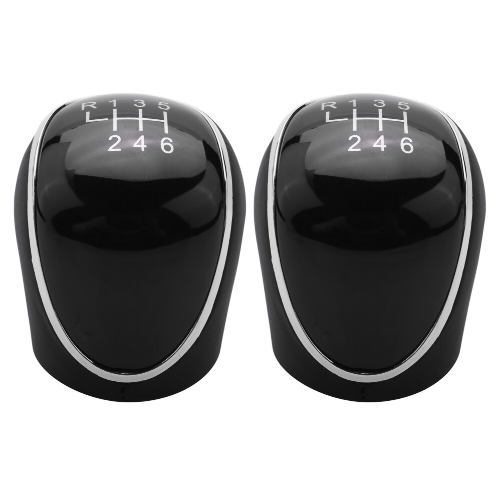 2X 6 Speed Car Pu Leather Gear Shift Knob Shift Lever For Ford Mondeo Iv S-Max C-Max Transit Focus Mk3 Mk4 Kuga 6031788955170