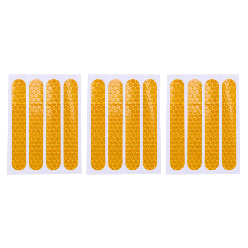Front Rear Wheel Cover Protective Shell Reflective Sticker For Ninebot Max G30 Scooter Accessories 12Pcs, Yellow 4711880165418
