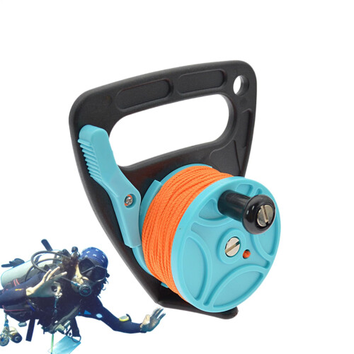 Diving Reel – Finger Spool, Resistant Frame with Smooth Rotation for Cave Exploration Blue