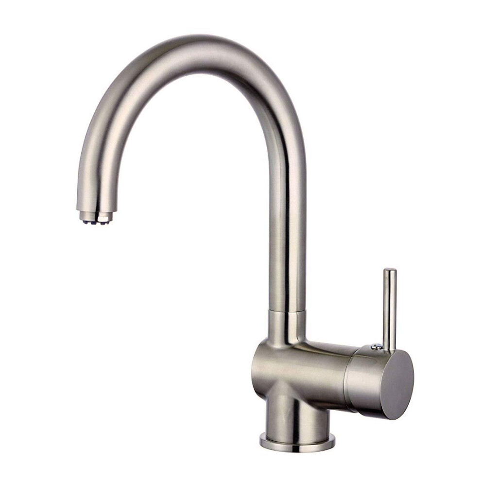 Futurac Lowpressure Singlelever Sink Mixer Tap Stainless Steel Look 9412369688170