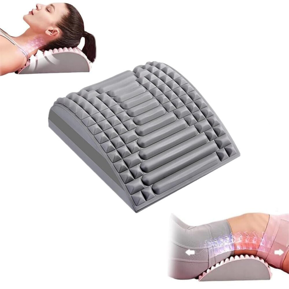 Grey Back Stretcher Posture Massager For Back Relaxation Pain Relief (Grey)