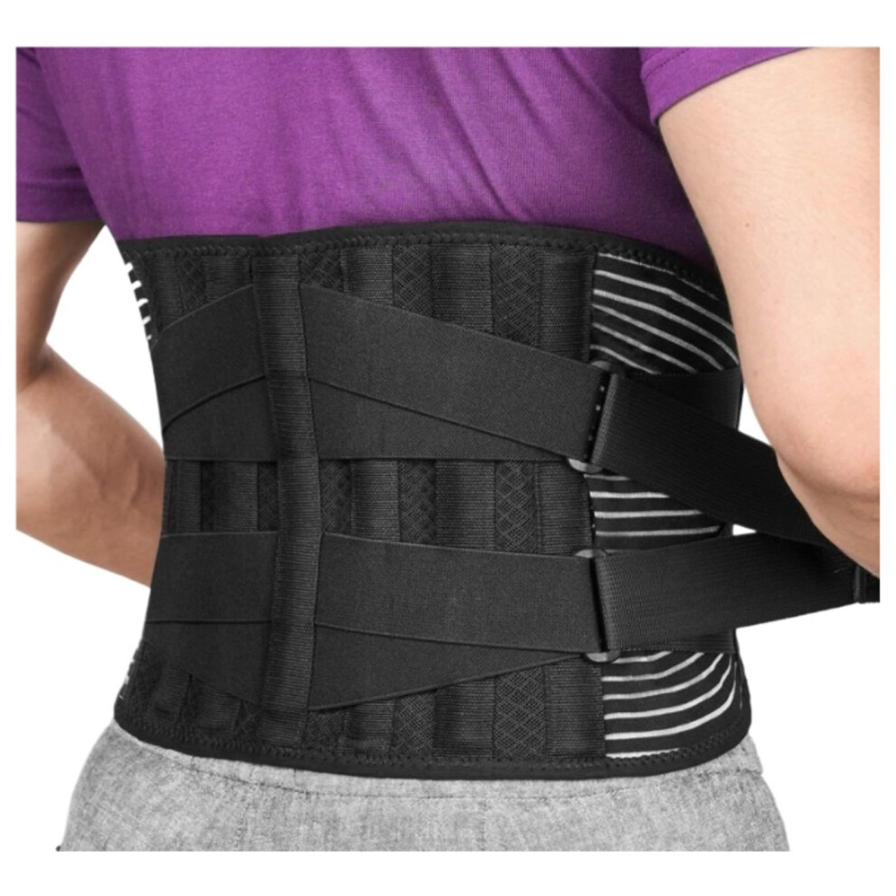 Back Support Waist Support 1Pcs Back Lumbar Brace Corset Spine Decompression Adjustable Waist Trainer Back Support Belt/Black/L L Black