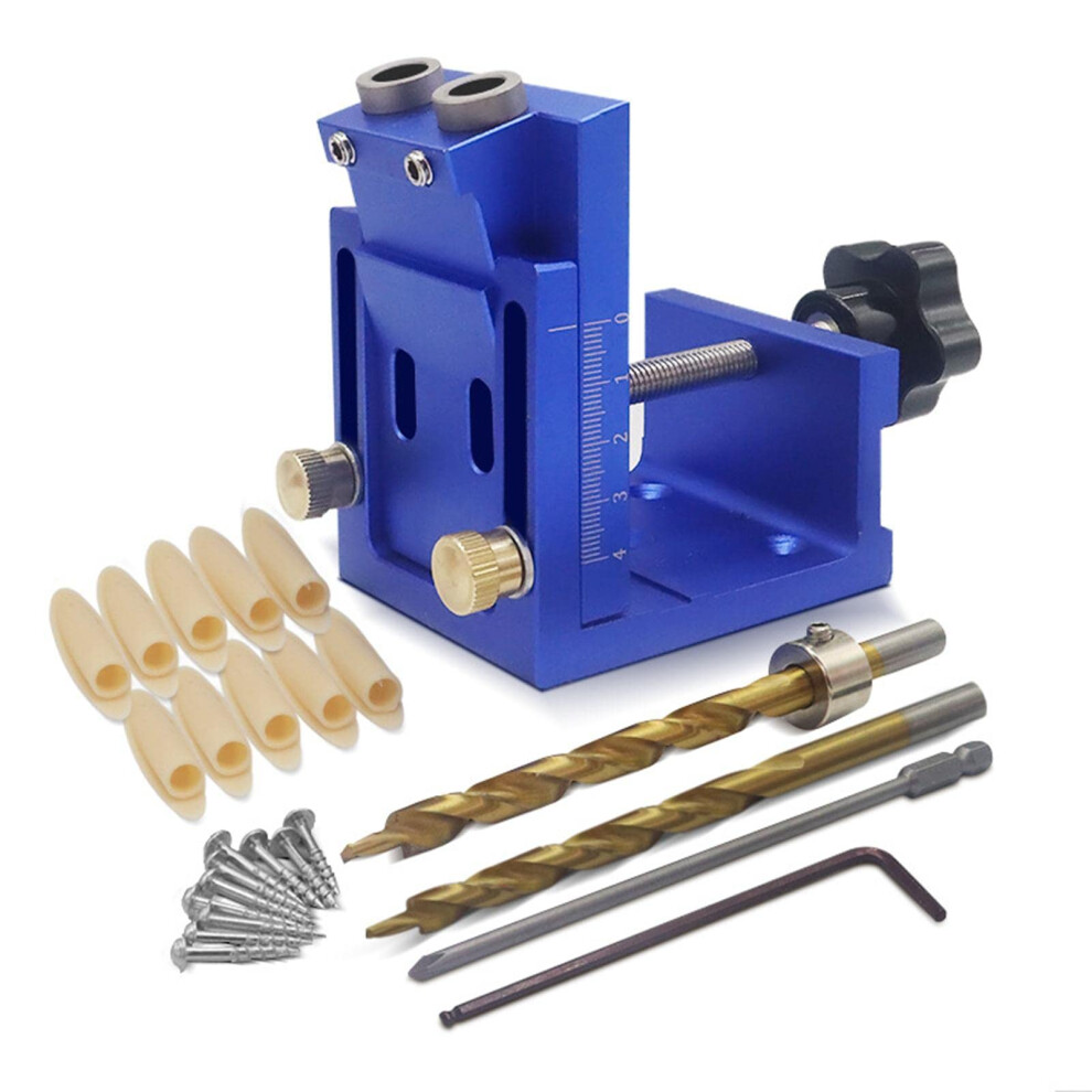 Pocket Hole Jig Kit, Woodworking Hole Finder, Angle Locating Device For Carpentry Work 9365049640862