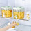 Cold Drink Dispenser Plastic Leak Proof with Tap-Round White 3