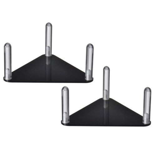 2pcs Functional Clear Football Holders Easy Assembly-Black