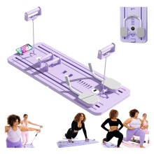 Pilates Board Pilates Reformer Set, Pilates Reformer Board, Automatic Rebound Ab Roller Board Core Training Equipment