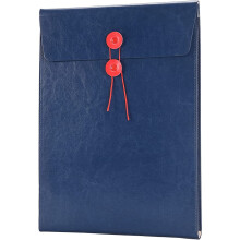 Elegante pasta para documentos em couro PU para uso no escritório, pasta expansível A4 em couro PU espesso de alta qualidade com fecho magnético