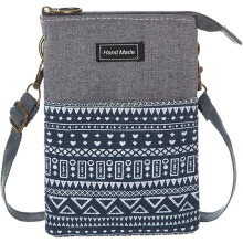 Skuldertaske med trykknaplukning, multifunktionel mobiltelefonpung med lynlåslukkede rum, crossbody-taske med flip og smart opbevaringsdesign,