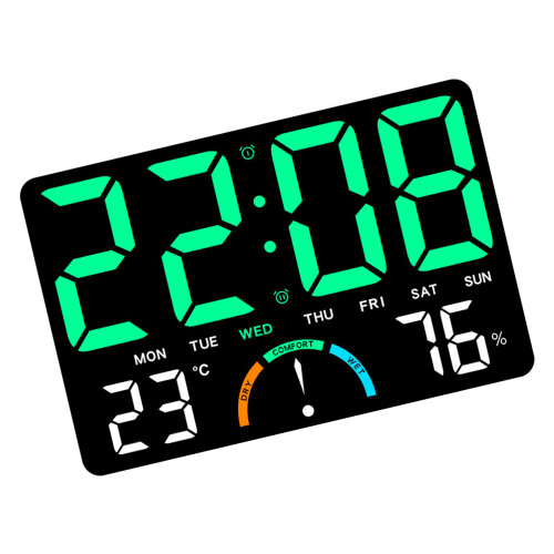 Energieeffiziente digitale Wanduhr mit-grünes Licht