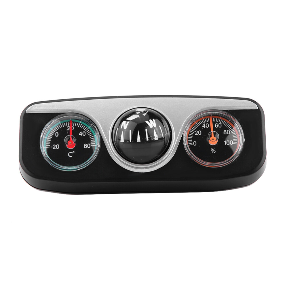 Vehicle Environmental Monitor, Dash Mount Navigation W/ Thermometer & Hygrometer, Accurate Reading Car Hygrometer Dashboard Mount Navigation Compass 9139052009509