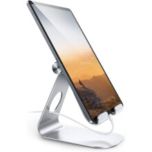 Innovativ mobiltelefonholder i aluminium, understøtter iPhone- og Android-enheder, vinkeljusterbart design giver håndfri bekvemmelighed