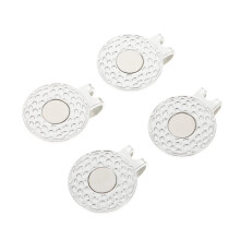 Golf Hat Clip UV Ball Marker Zinc Alloy Silver 4 Pieces