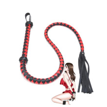 Long Whip Black Red Accessories, Horse Whip, RolePlay Whip Accessories, Couple GiftH39