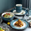 16Piece Porcelain Dinnerware Set, Plates  Bowls, Service for 4 2