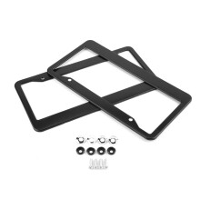 Capas para placas de carro com moldura em aço inoxidável, resistentes à ferrugem, encaixe universal, superfície resistente às intempéries,