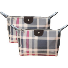 Multifunktionale Kosmetiktasche aus dickem Cordstoff, kleine Kosmetiktasche mit großem Fassungsvermögen und auffälligem Aufdruck, ideal für