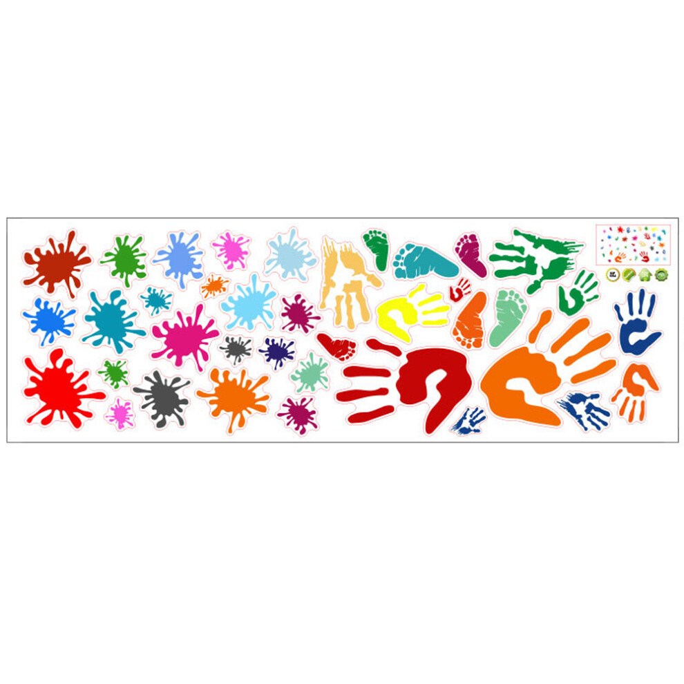 Inspiring Wall Art, Vibrant Designs Wall Decorations, Multicolor Paint Splash Decals for Classroom Decor, Nursery Wall Decals, Easy to Apply, Removabl