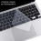 Capa de teclado ultrafina e lavável em silicone para MacBook Air e Pro de 13 polegadas (2020-2024). A base flexível com redução de ruído garante 1