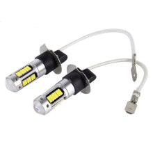 H3LED-sumuvalot, kirkkaat, 3000 lm, 180 kaksipuolinen valaistus, LED-sirut, sumuvalojen vaihto, 6000 K ksenon, valkoinen, 12–24 V, napaisuusvapaa