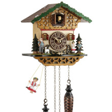 Cuckoo Clock Real Wood Battery Operated Quartz Movement Music Cuckoo Call Heidi 19 cm 24743