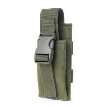 Tactical Single Pistol Magazine Pouch Molle Pouch Flashlight Sheath Airsoft Hunting Ammo Camo Bags Belt Bags Green