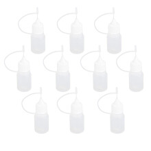 10pcs 5ml Needle Tip Empty Plastic Squeezable Dropper Bottles Liquid Storage (Clear)