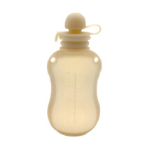 Silicone Milk Storage Bag For Breast Milk Preservation Reusable 150ml Beige