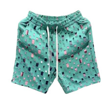 Men's Long Swim Trunks, Hawaiian Print Beach Shorts, Fashion Swim Shorts