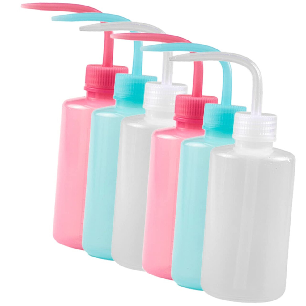 6pcs Eyelash Cleaning Bottle Leakproof Squeeze Bottles for Eyelash Wash Safe Material Measurement Scale for Salon and  Use