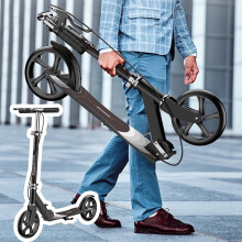 Kick Scooter with Brake Foldable Adjustable Height 37'41' for Kids Adults Beginner Sport Scooter with AntiSlip Deck