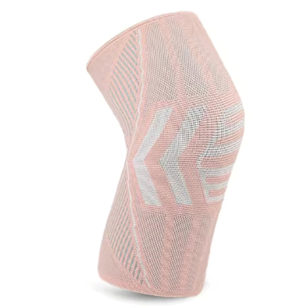Pink 1 Piece Knee Compression Sleeve, Knee Support Brace, For Relief Of Joint Pain, Arthritis, Injuries, Recovery, Meniscus Tear, Knee Pain L