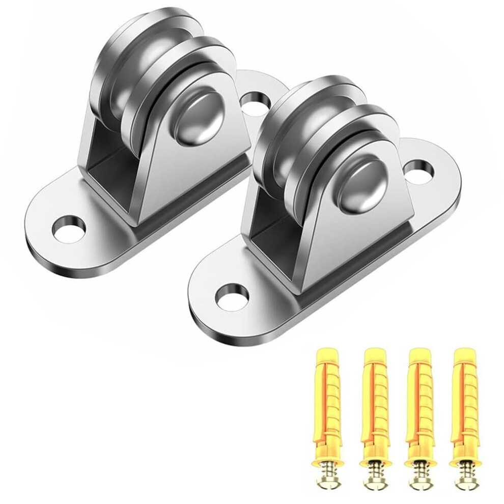304 Stainless Steel Pulley Block Small Pulley Block Silent Pulley Material Handling And Diy Kit Moving 2Pcs Ref: 6508 9412369693129