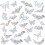 Anticollision window decals, batbutterfly design, rainbow prism decals, static cling. 1