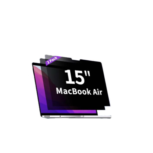 Película de privacidade para MacBook Air de 15 polegadas, filtro de luz azul antirreflexo com superfície fosca e resistente a arranhões, protetor