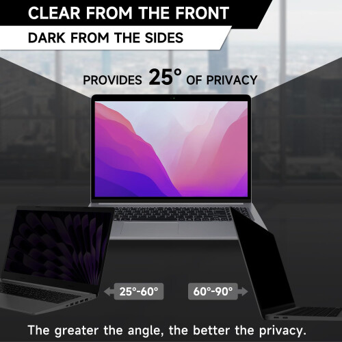 Película de privacidade para MacBook Air de 15 polegadas, filtro de luz azul antirreflexo com superfície fosca e resistente a arranhões, protetor 1