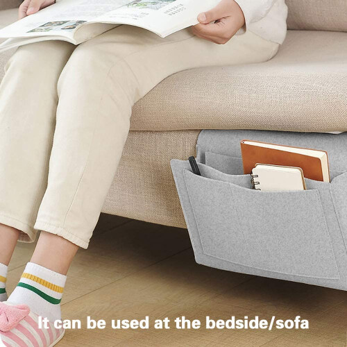 Organizer for Your Bedside or Sofa, Environmentally Friendly Design Ensures Stability for Electronics, Reading Materials, and More 2