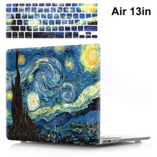 Vzorované plastové pevné puzdro pre kompatibilný MacBook Air, ultra tenký a ľahký ochranný kryt s matným, priehľadným, hmlovitým povrchom