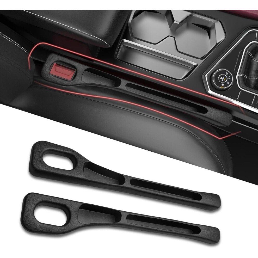 2 Pcs Car Seat Gap Filler For Peugeot 408 Black 9189345774669