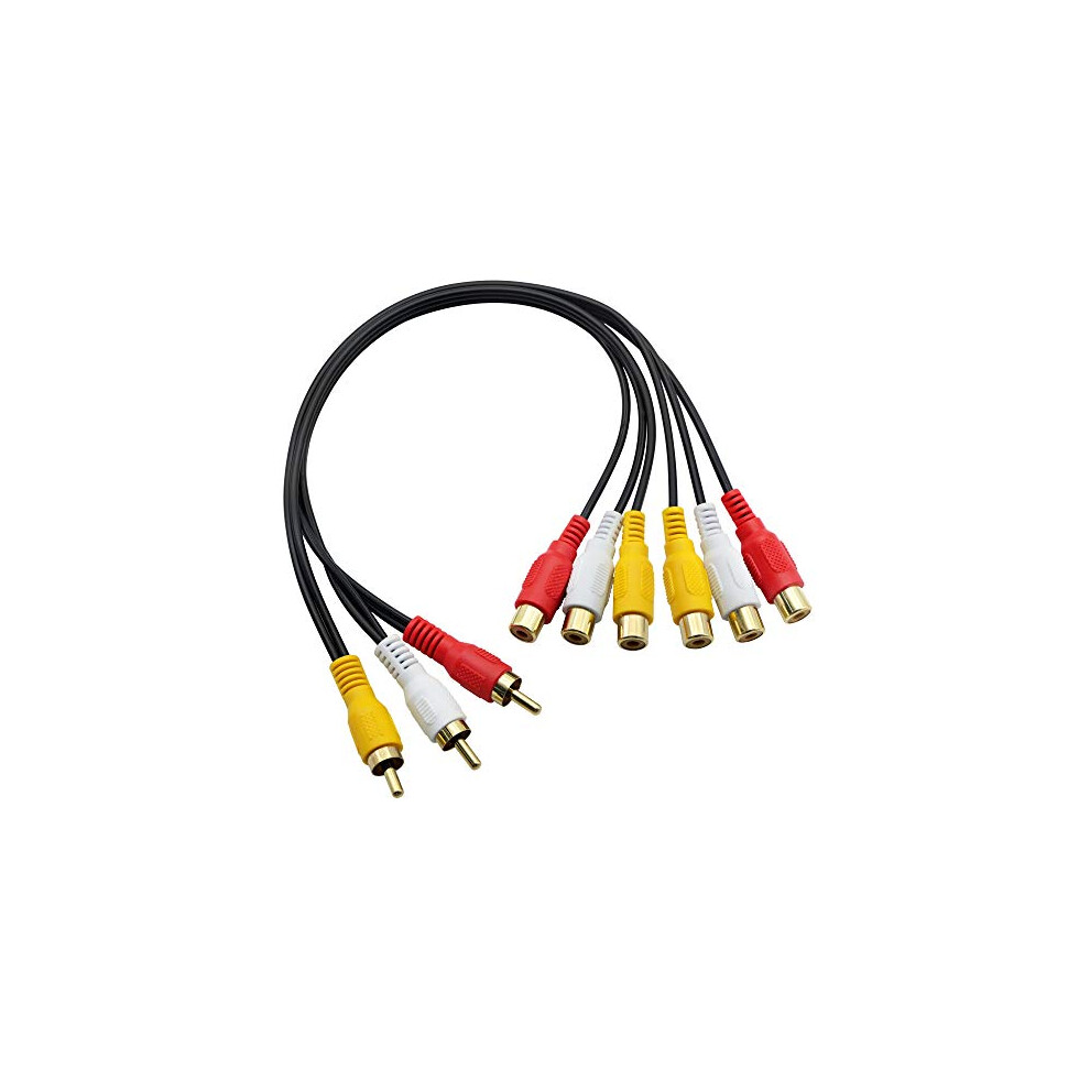 Rca Audio Video Splitter Cable, Composite Extension Av Adapter For Your Multimedia Needs 9177303802844