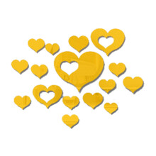 Acrylic Heart Mirror: Self Adhesive, Mirror Mosaic Tiles With Light Reflection For Indoor Outdoor Use
