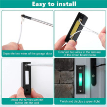 2PCS Wired Doorbell Button with LED Light, Replacement of Doorbell Ring Button, Wall Mounted Door Opener Switch
