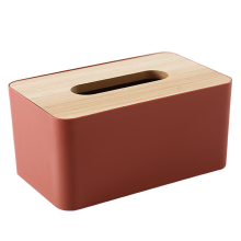 Elegante Taschentuchbox aus Bambusholz mit abnehmbarem Deckel, wasserabweisend, modernes Design, ideal für Wohnaccessoires und Hygiene.