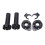 8X Plastic Adjustable Height Kitchen Cupboard Plinth Foot Leg Pair Black 8