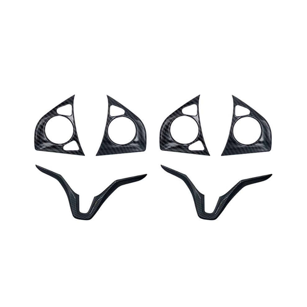 2X For Honda Hrv Hr-V Vezel 2014-2020 Car Carbon Fiber Steering Wheel Panel Cover Trim Frame Decorator Sticker 4712778499905
