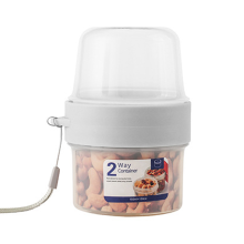 Portable Double Layer Cereal Cup, Perfect For Fresh And Tasty Meals On-the-go, Easy to Clean For Work, School, Sports (BPA-Free Plastic)