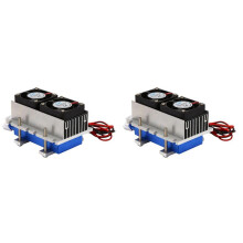 2X 144W Thermoelectric Peltier Refrigeration Cooler 12V Semiconductor Air Conditioner Cooling System DIY Kit